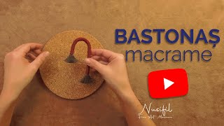 DIY  TUTORIAL MACRAME   bastonas  ornament brad [upl. by Adekan165]