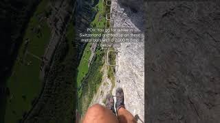 Via Ferrata Mürren Switzerland 🇨🇭 shorts [upl. by Eirrol398]