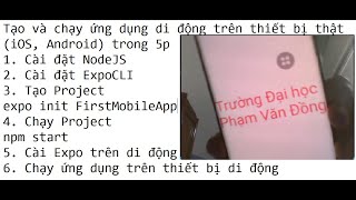 React Native Tạo ứng dụng di động và chạy trên thiết bị thật trong vòng 5 phút [upl. by Hadihsar]