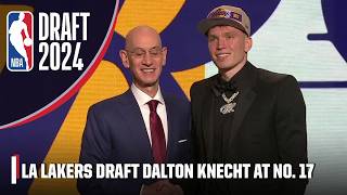 The Los Angeles Lakers draft Dalton Knecht with the 17th pick in the 2024 NBA Draft  2024 NBA Draft [upl. by Crissie]