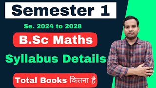 BSc Maths Syllabus Semester 1  BSc Semester 1 Syllabus 2024  BSc Maths Hons Syllabus [upl. by Alekim406]