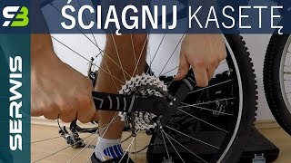 Ściąganie koła i kasety w rowerze Serwis roweru dla początkujących [upl. by Ahtaela]