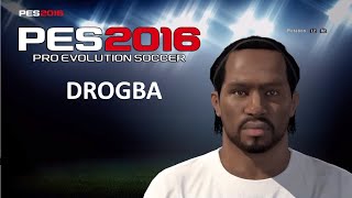 D DROGBA Face  stats edit PES 2016 [upl. by Suhploda]