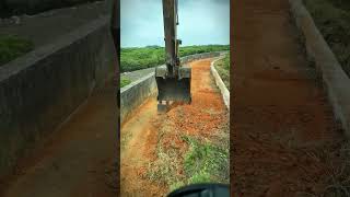 Irrigation ditch soil clearing process [upl. by Aiyram]