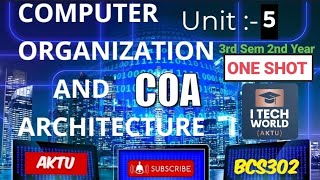 COA Computer Organization amp Arch Unit 5 One Shot Full Explanation AKTU BCS302 3rd Sem 2nd Year [upl. by Nalliuq]