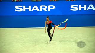 AVERINA Dina RUS  2017 Rhythmic Worlds Pesaro ITA  Qualifications Ribbon [upl. by Eldwen344]