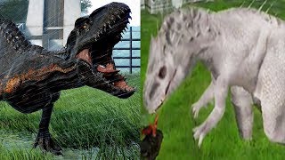 INDOMINUS REX Vs INDORAPTORTYRANNOSAURUS REXSPINOSAURUS  Jurassic Park Operation Genesis [upl. by Prudi]