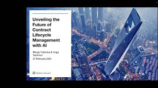 Webinar Unveiling the Future of Contract Lifecycle Management with AI – A Wolters Kluwer Showcase [upl. by Htbazile]