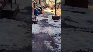 2023 ice storm and Nor Easter in newark NJshorts [upl. by Cullie572]