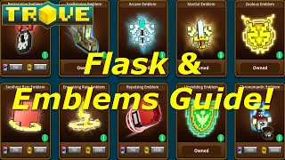 Trove Flask amp Emblem GuideTutorial Best Emblems for Each Class [upl. by Ecadnac]