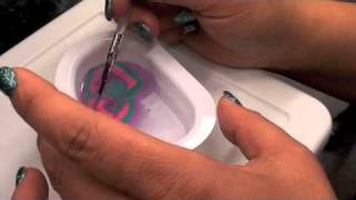 COSMETOLOGY FUN NAIL ART quotThe Swirlquot with China Glaze [upl. by Ruperto457]