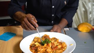 CHEF MOSES ATWERETSE UBURYO BWOROSHYE WATEKA RISCOSSA PASTA DISH [upl. by Adams]