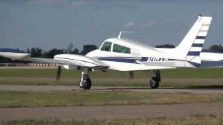 Cessna 310K N19AF departing KOSH on 8413 at 1752 [upl. by Elacim]