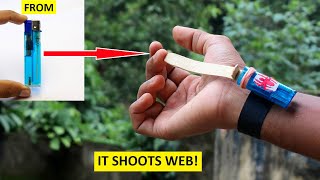 How To Make a Spiderman Web Shooter at home using lighter [upl. by Issiah]