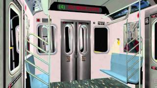 OpenBVE ►R142R142A  4 Subway Train  To New Lots◀ [upl. by Lleryd]