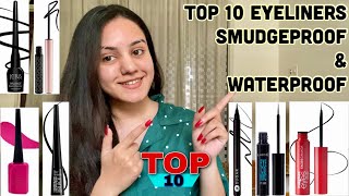 Top 10 best eyeliners  Smudgeproof amp Waterproof  Starting 110₹  kp styles [upl. by Dannon582]