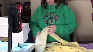 How to make a baby blanket with ruffle trim  Facebook video [upl. by Shermy558]