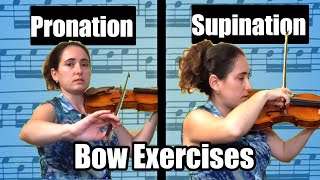 Bow Exercises for Pronation amp Supination  Get a Better Sound on Violin With Less Effort [upl. by Ahsikad]