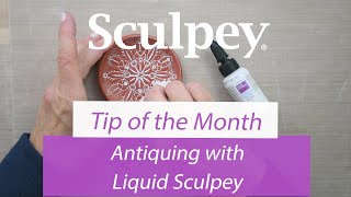 Quick Tip  Antiquing Effect with Liquid Sculpey  Sculpeycom [upl. by Lem]