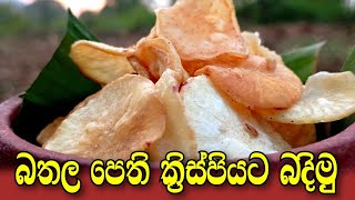 Sweet Potato Chips RecipeBathala Chips RecipeSri Lankan Sweet Potatoබතල පෙති ක්‍රිස්පියට බදිමු [upl. by Eudoxia847]