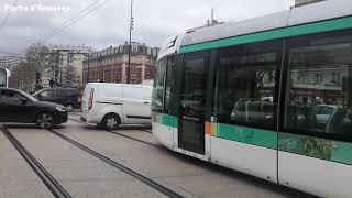 Des Alstom Citadis 402 à la Porte de la Villette et à la Porte dAsnières sur la ligne T3b [upl. by Ettedo]