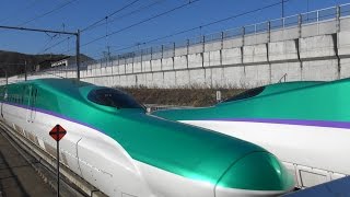 東北・北海道新幹線 H5系はやぶさ同士がすれ違う時・離合 H5 series Shinkansen trains meet [upl. by Holly255]