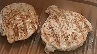 Pork Chops in George Foreman Grill cooking homemade food asmr [upl. by Hatty]