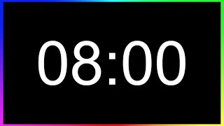 Minuteur 8min ALARME🚨 Compte à Rebours 8 Minutes Minuterie 8 MinutesDécompte 8min [upl. by Tabor956]