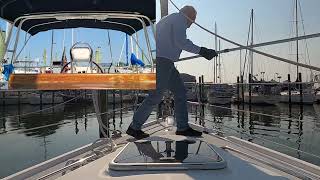 Solo docking sailboat  a step by step guide [upl. by Cowie]