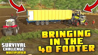 ITS GETTING SERIOUS 40 FOOTER TIME  Survival Challenge COOP  FS22  Episode 80 [upl. by Enecnarf]