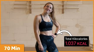 1000 CALORIE HIIT Workout  70 Minutes  No Equipment [upl. by Aseefan]