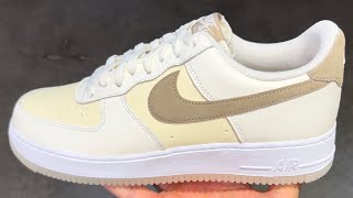 Nike Air Force 1 Low 07 LV8 Coconut Milk Khaki Shoes [upl. by Kalman]