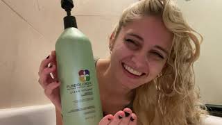 ASMR Hair Brush Shampoo Flowing Water Lather [upl. by Anitak]