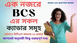 BCS All cadres  General and professional cadre  bcs all cadres information  Bangla bcs help [upl. by Esnohpla]