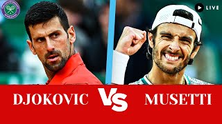 ATP LIVE NOVAK DJOKOVIC VS LORENZO MUSETTI ATP WIMBLEDON CHAMPIONSHIP 2024 TENNIS PREVIEW STREAM [upl. by Turpin412]