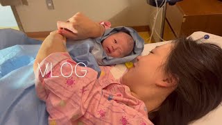 VLOG 눈물 바다 태요미네 동동이 탄생 브이로그 👼🏻 ENJP [upl. by Amrac]