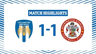 Highlights  Colchester United 11 Accrington Stanley [upl. by Arorua]