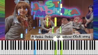 Just Monika  A DDLC Song By Random Encounters Synthesia Piano Tutorial [upl. by Row487]