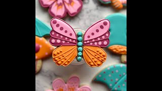 Beautiful Butterfly Cookie allgoodthingscookies cookiedecoratingvideos hartsellealabama [upl. by Masera]