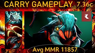 ⭐ New Patch 736c Weaver KDA  38 KP  85 Carry Gameplay  Dota 2 Top MMR [upl. by Natka]