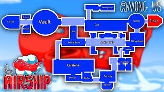 NEW Among Us AIRSHIP MAP Full Reveal ALL ROOMS REVEALED [upl. by Sillert]