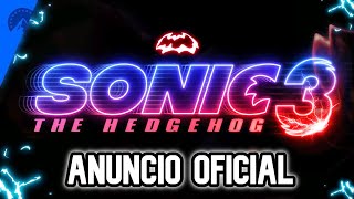 SONIC 3 LA PELICULA PRIMER TRAILER OFICIAL FECHA del ANUNCIO Esta CERCA [upl. by Cathrin]