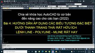 Bài 4 Khóa học AutoCAD 2D từ cơ bản đến nâng cao  Áp dụng bắt điểm lệnh Line Polyline Mline [upl. by Ahsit782]