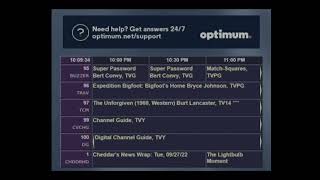 Optimum Zap2It Channel Guide 20220927 [upl. by Wynn501]