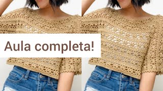 blusa de crochê fácil para o outono pmgggcrochê [upl. by Dwayne]