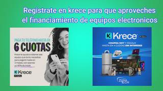 💹💱krece financia equipos eléctronicos📌Como registrarte en la app krece [upl. by Iknarf]