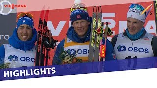 Klaebo dominates the final sprint of the season in Falun  Highlights [upl. by Rez]