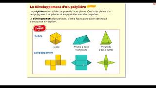 Maths 5e primaire Développement dun polyèdre cours1 [upl. by Fax]