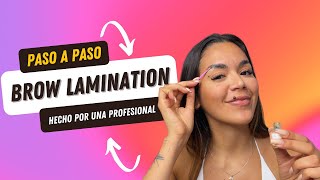 ➡️ Laminado de cejas en casa  Como hacer un brow lamination INICIANTES [upl. by Sup]