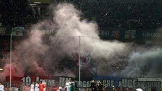 Pyro und Rauchbomben der quotGästequot Borussia Dortmund 1 FC Nürnberg BVB FCN 2013 [upl. by Creamer643]